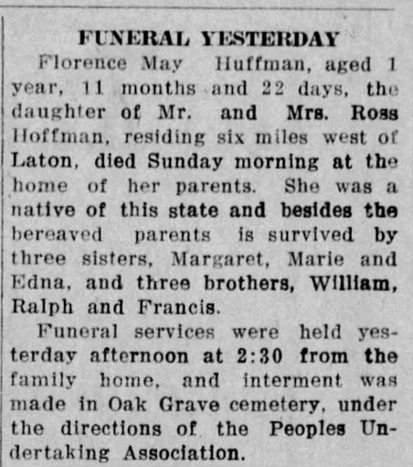 Obituary for Florence May Huffmaa